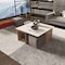 Manhattan Comfort Haley Nested Coffee Table & Ottoman Set in Natural & Nude in Natural and Nude CT013-NN - alternate 1